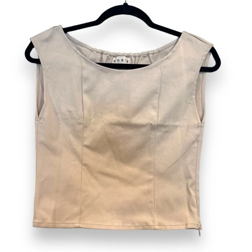 Norte Organic Cotton Cream Pantin Straight leg Pants & Ares Crop Top Coord Set